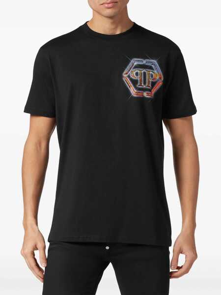 Tricouri Philipp Plein T-Shirt With Logo BLACK Barbati (BM 15756602) 3