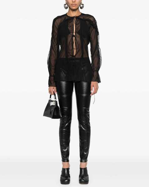 Pantaloni casual Rick Owens Denim Leggings BLACK Femei (BM 15757202) 2