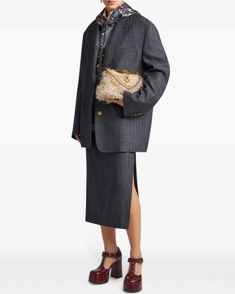 Fuste casual ETRO Wool Blend Pencil Skirt GREY Femei (BM 15757274) 2