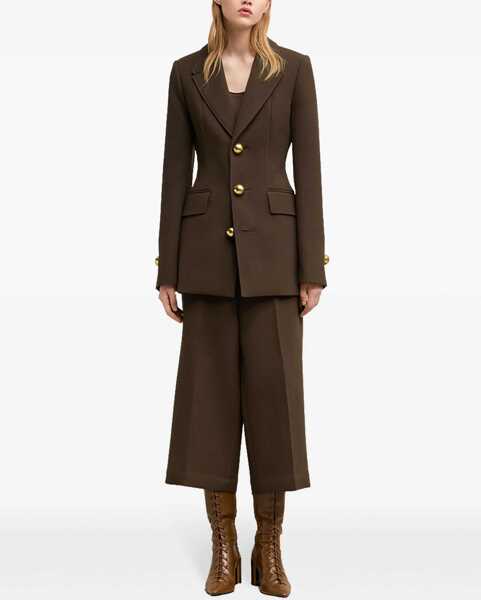 Sacouri office AMI Paris Single-Breasted Jacket BROWN Femei (BM 15757370) 2