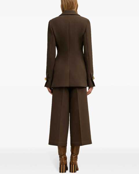 Sacouri office AMI Paris Single-Breasted Jacket BROWN Femei (BM 15757370) 4
