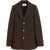 AMI Paris Single-Breasted Jacket BROWN