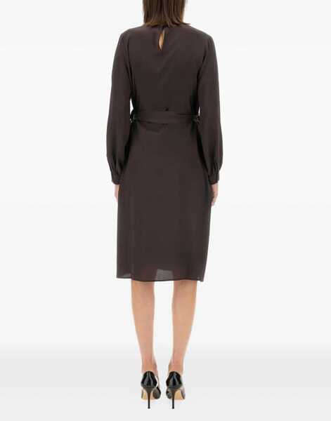Rochii casual KITON Silk Dress DARK BROWN Femei (BM 15757580) 3