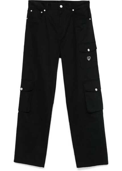 Pantaloni casual MOSCHINO JEANS Cargo Pants BLACK Femei (BM 15758216) 1