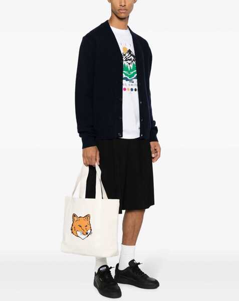 Genti de umar MAISON KITSUN Fox Head Print Bag POWDER Femei (BM 15758870) 2