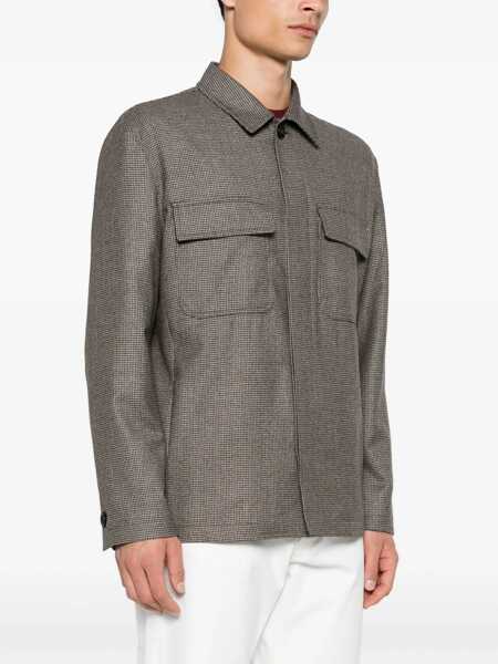 Jachete Lardini Shirt Jacket BROWN Barbati (BM 15758930) 3