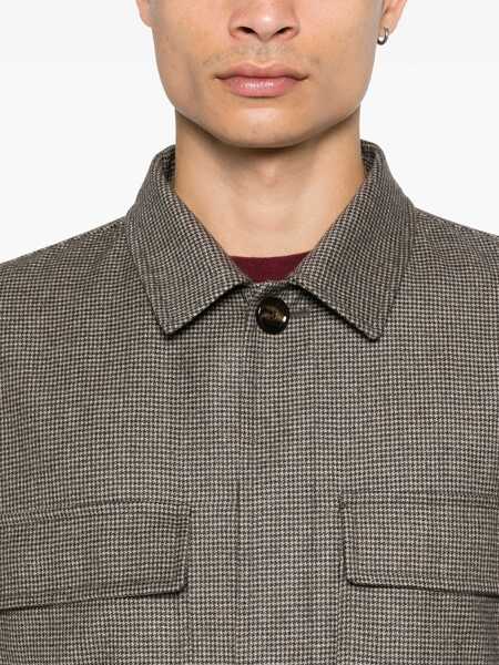 Jachete Lardini Shirt Jacket BROWN Barbati (BM 15758930) 5