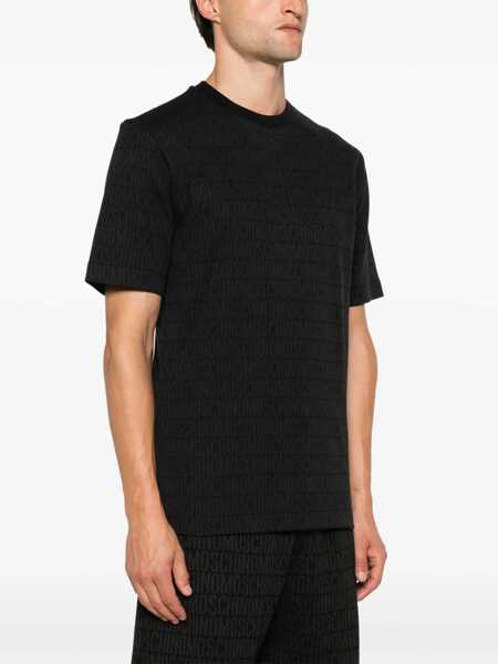 Tricouri Moschino T-Shirt With All Over Logo BLACK Barbati (BM 15759731) 3