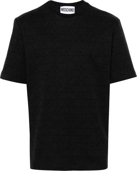 Tricouri Moschino T-Shirt With All Over Logo BLACK Barbati (BM 15759731) 1