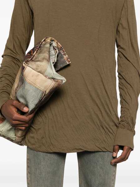 Tricouri Rick Owens Cotton T-Shirt BROWN Barbati (BM 15760010) 4