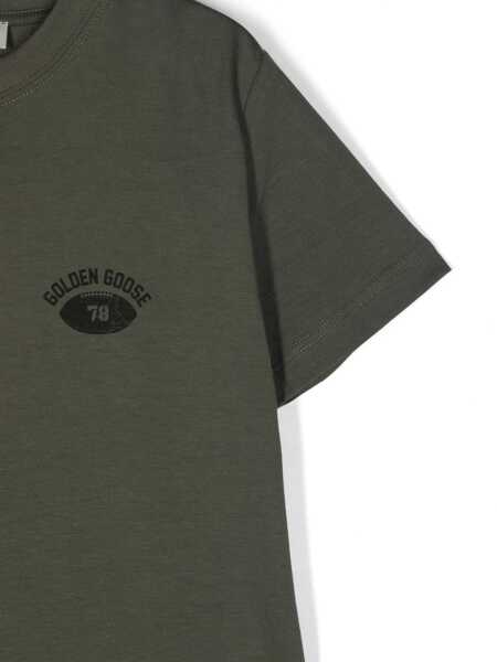 Tricouri Golden Goose Journey/ Boys T-Shirt/ Cotton Jersey Golden State Print 78 GREEN Baieti (BM 15760064) 3