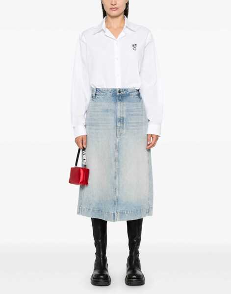Camasi office MOSCHINO JEANS Cotton Shirt WHITE Femei (BM 15761039) 2