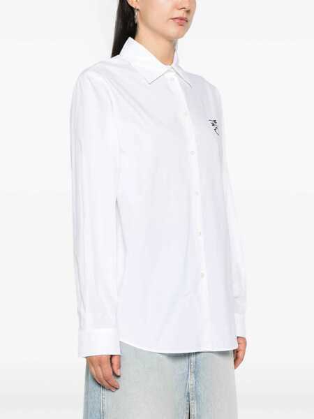 Camasi office MOSCHINO JEANS Cotton Shirt WHITE Femei (BM 15761039) 3