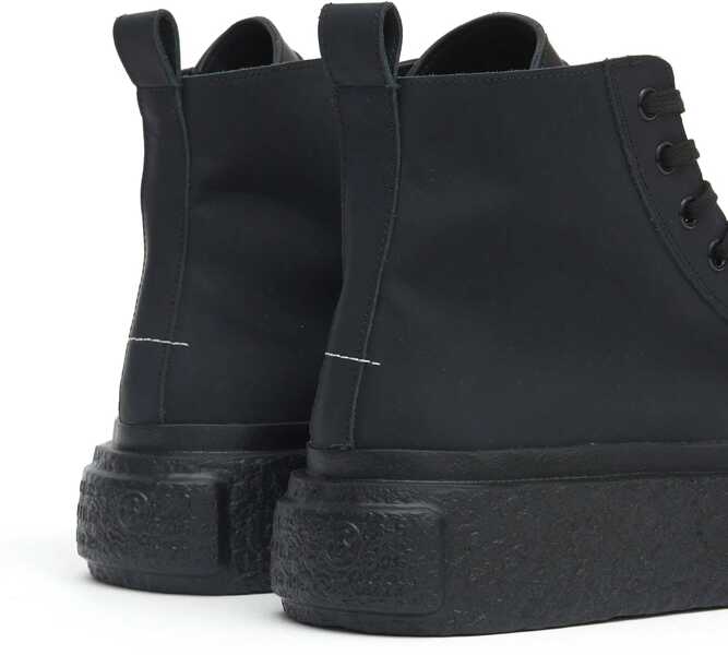 Sneakers MM6 Maison Margiela Leather Lace-Up Sneaker BLACK Barbati (BM 15761144) 4