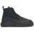 MM6 Maison Margiela Leather Lace-Up Sneaker BLACK