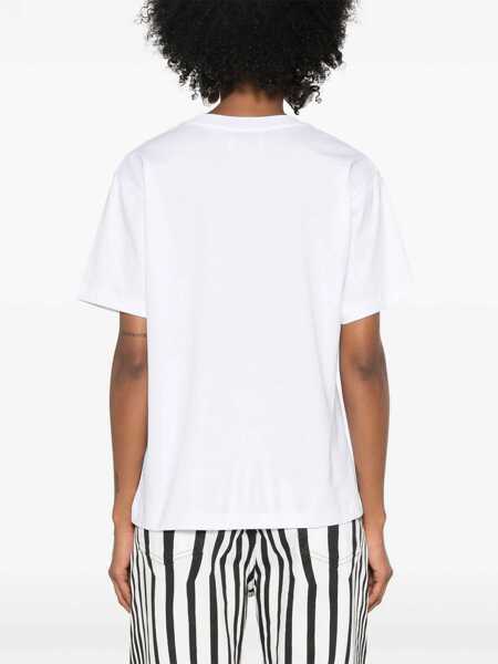 Tricouri MOSCHINO JEANS T-Shirt With Logo WHITE Femei (BM 15761504) 4