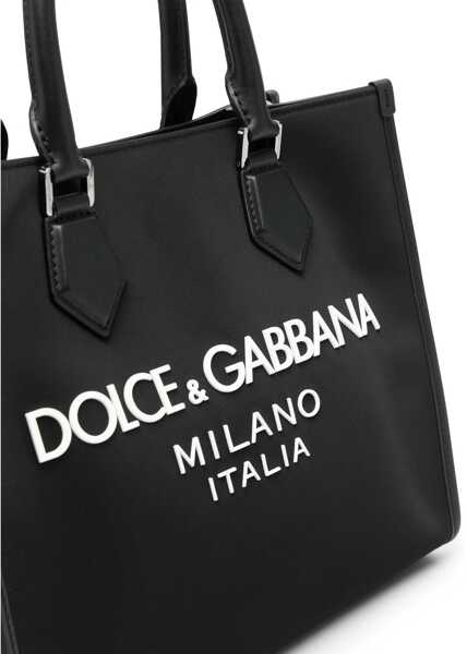 Borsete Dolce & Gabbana Shopping Bag With Logo BLACK Barbati (BM 15761519) 4