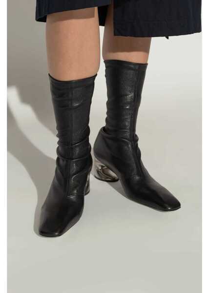 Cizme scurte Jil Sander Leather Boot BLACK Femei (BM 15761531) 2
