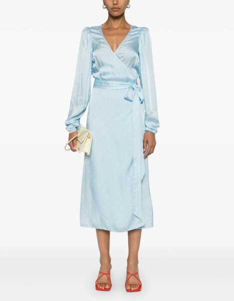 Rochii elegante ROTATE Birger Christensen Dress With Bow BLUE Femei (BM 15761591) 2