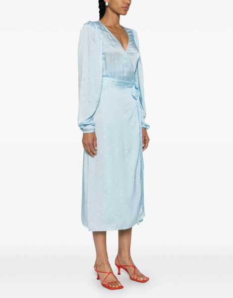 Rochii elegante ROTATE Birger Christensen Dress With Bow BLUE Femei (BM 15761591) 3