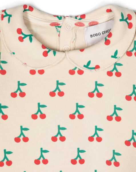 Tricouri Bobo Choses Baby Cherry All Over Collar T-Shirt WHITE Baieti (BM 15761783) 3
