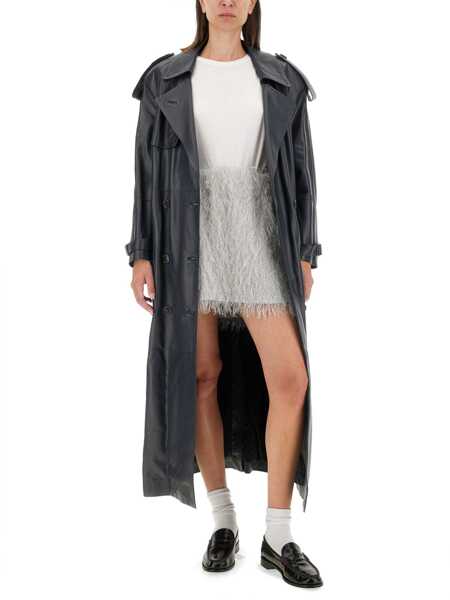 Paltoane Salvatore Santoro Leather Trench Coat GREY Femei (BM 15762017) 2