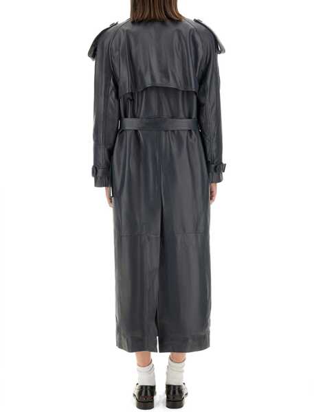 Paltoane Salvatore Santoro Leather Trench Coat GREY Femei (BM 15762017) 3