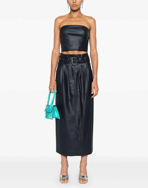 Bluze ROTATE Birger Christensen Crop Top BLUE Femei (BM 15762614) 2