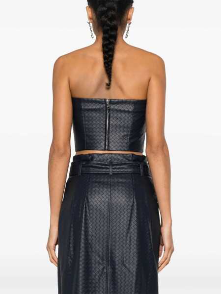 Bluze ROTATE Birger Christensen Crop Top BLUE Femei (BM 15762614) 4