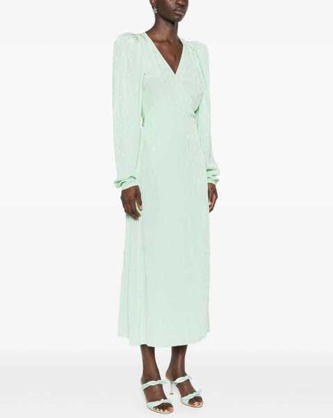 Rochii elegante ROTATE Birger Christensen Midi Dress GREEN Femei (BM 15762677) 3