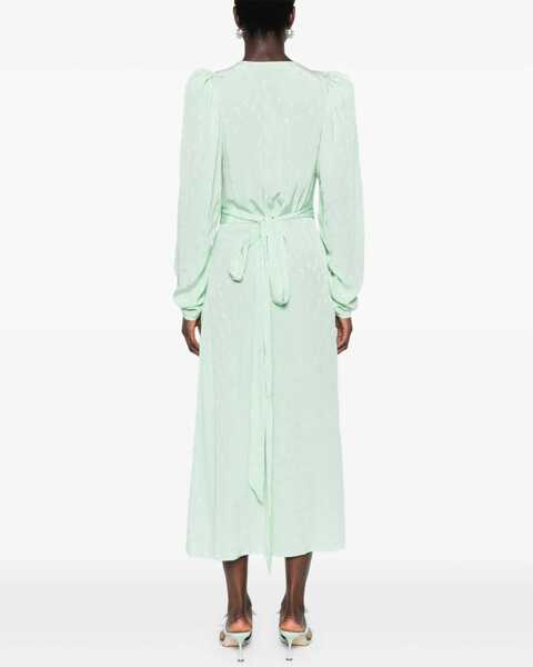 Rochii elegante ROTATE Birger Christensen Midi Dress GREEN Femei (BM 15762677) 4