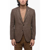 Sacouri Virgin Wool Blend Dream 3-Buttons Blazer With Side Double Sp Barbati