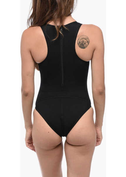 Costume de baie intregi Nike Swim Solid Color One-Piece Swimsuit With Zip Closure Black Femei (BM 15767447) 2
