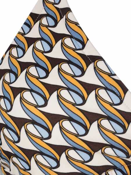 Sutiene Tory Burch Patterned Triangle Bikini Top Multicolor Femei (BM 15767585) 3