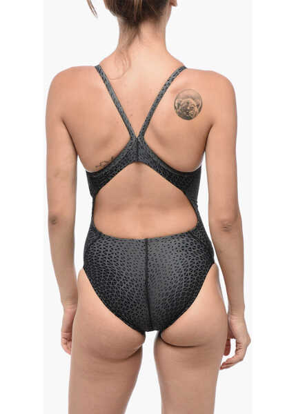 Costume de baie intregi Nike Swim Two-Tone One Piece Swimsuit With Embroidered Logo Black Femei (BM 15767645) 2