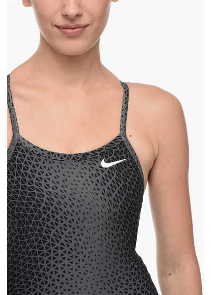 Costume de baie intregi Nike Swim Two-Tone One Piece Swimsuit With Embroidered Logo Black Femei (BM 15767645) 3
