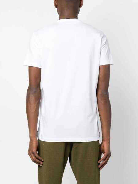 Tricouri DSQUARED2 Printed Cigarette Fit Crew-Neck T-Shirt White Barbati (BM 15767669) 4
