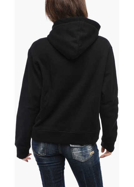 Hanorace DSQUARED2 Terry Patched Pacman Hoodie Black Femei (BM 15767675) 2