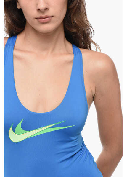 Costume de baie intregi Nike Swim Solid Color One-Piece Swimsuit With Crossed Straps Blue Femei (BM 15767807) 3