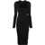 Versace Rouched Long Sleeved Dress Black