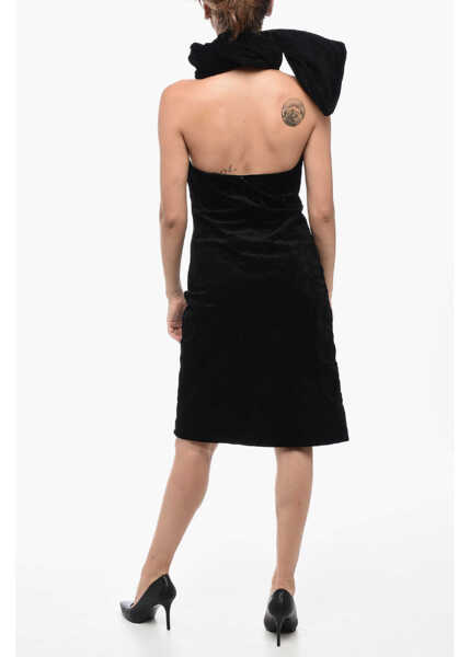 Rochii lungi SPORTMAX Chenille Cervo Midi Dress With Stole Detail Black Femei (BM 15767825) 2