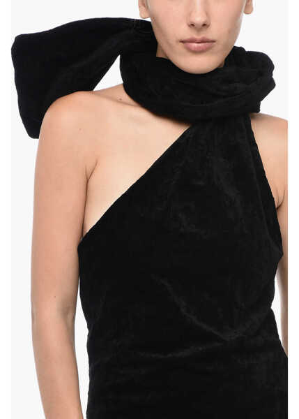 Rochii lungi SPORTMAX Chenille Cervo Midi Dress With Stole Detail Black Femei (BM 15767825) 3