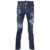 DSQUARED2 Distressed Super Twinky Jeans With Visible Stiching 15Cm Blue