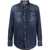 DSQUARED2 Denim Shirt With Snap Buttons Blue