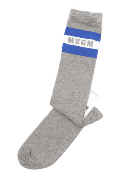 Sosete MSGM LONG SOCKS UNISEX GRIGIO MELANGE/GREY ME Gray Fete (BM 15768137) 2