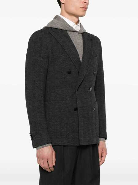 Costume Tagliatore Tagliatore Double-Breasted Wool Blend Jacket GREY Barbati (BM 15769271) 3