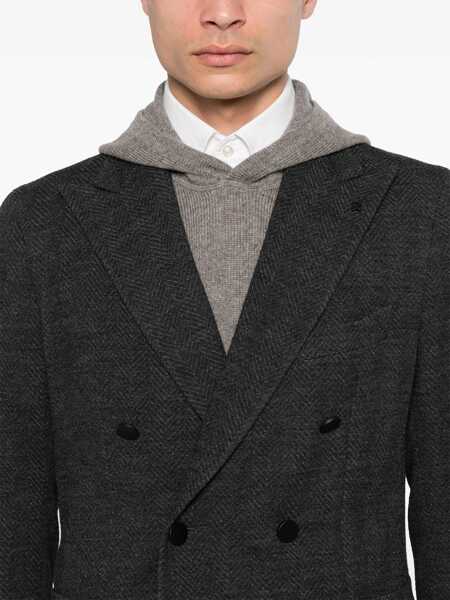 Costume Tagliatore Tagliatore Double-Breasted Wool Blend Jacket GREY Barbati (BM 15769271) 5