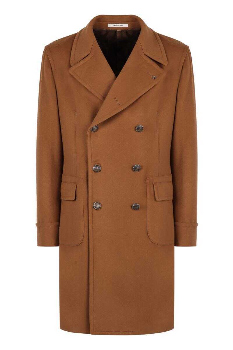Paltoane Tagliatore Tagliatore Carlo Double-Breasted Wool And Cashmere Coat Brown Barbati (BM 15774182) 1