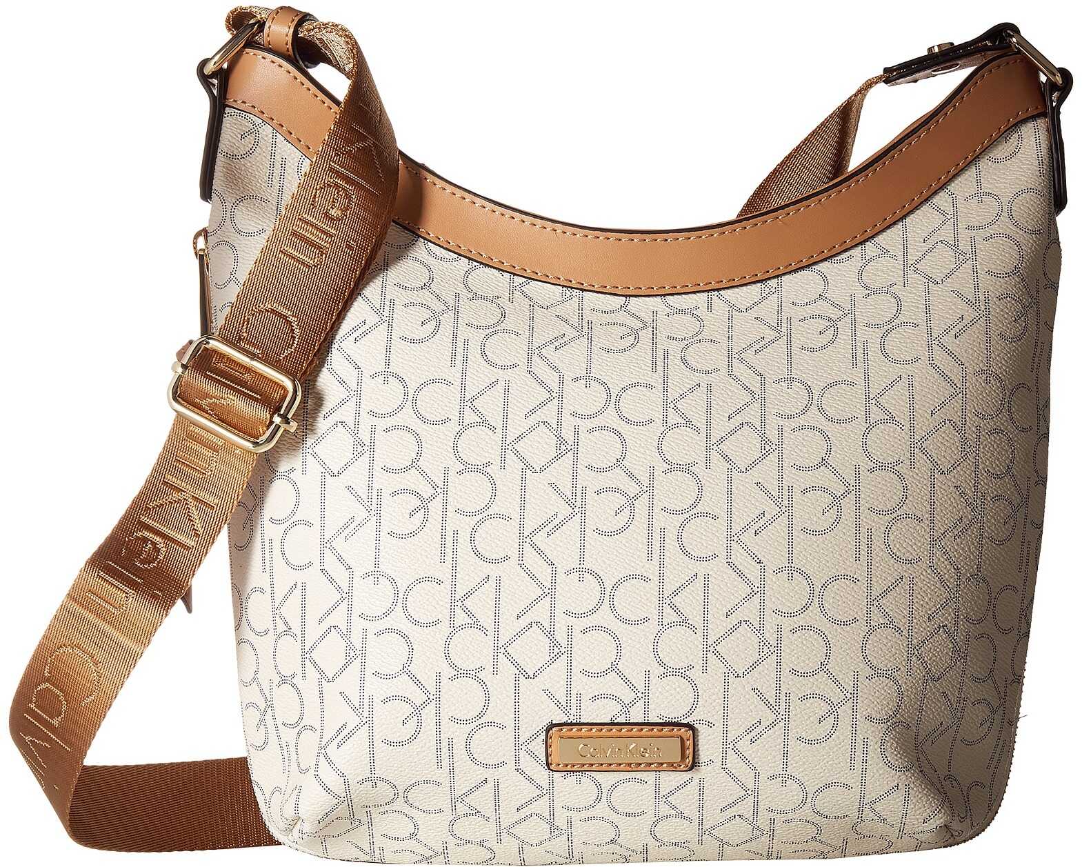 Geanta femei Calvin Klein Hudson Monogram Messenger Almond/Navy/Cashew