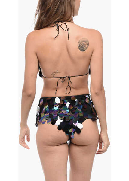 Costume de baie 2 piese OSEREE Sequined High-Waisted Bikini Set Black Femei (BM 15779111) 2